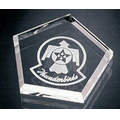 Pentagon Pride Paperweight - Starfire Glass (1/2"x3 1/8"x3")